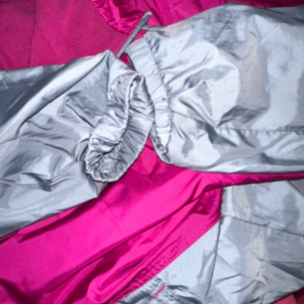 Columbia FuchsiaGrey Colorblock Center Ridge Fleece Lined Jacket - Picture 6 of 8